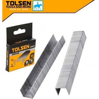 Hộp 1000 đinh ghim chữ u bấm gỗ nhựa bằng thép cứng 1.2mm cao 12mm tolsen 43030
