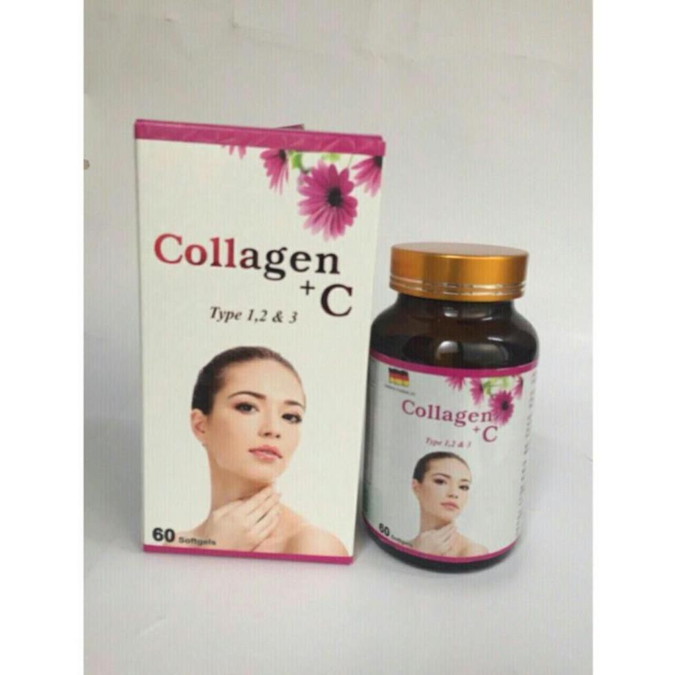 Collagen + C ĐẸP DA, SÁNG DA, LÀM MỊN DA,  MỜ THÂM, CHỐNG LÃO HÓA da HỘP 60 VIÊN | BigBuy360 - bigbuy360.vn