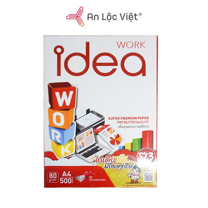 Giấy A4 Idea 70 gsm - 80gsm chính hãng