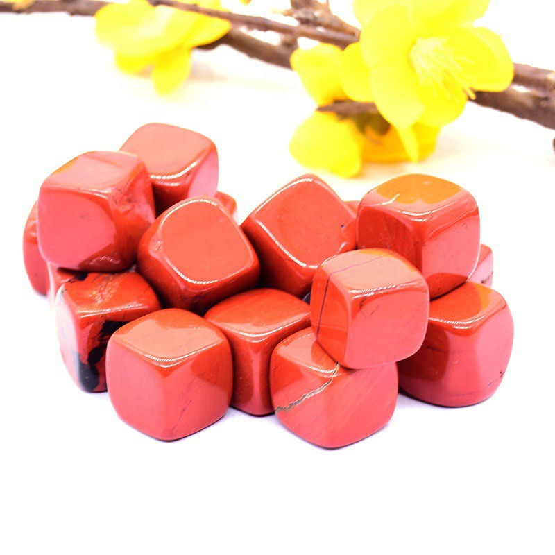 Viên đá thanh tẩy Red Jasper C13 vuông phong thủy chơi tarot