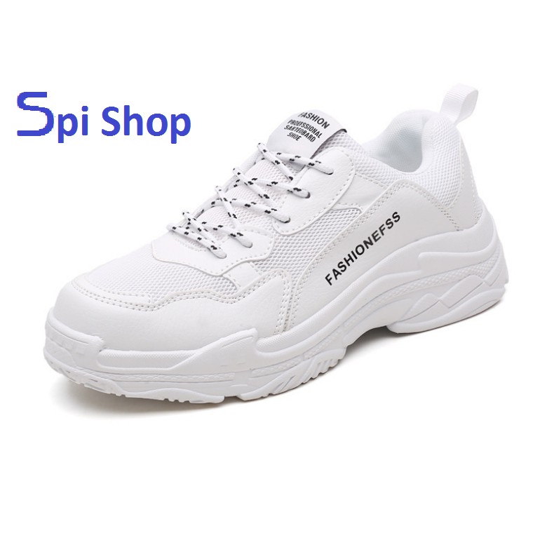 Giày nam  FREESHIP extra Giày Thể Thao Nam chạy bộ tập gym runer T059 màu trắng