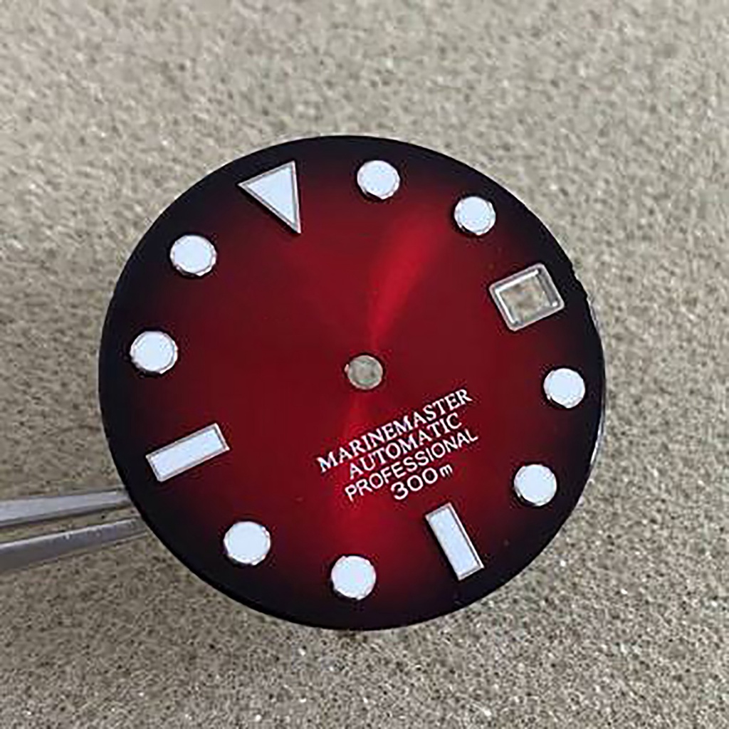 Đồng Hồ Đeo Tay NH35/36/4R/7S 28.5MM Thay Thế Họa Tiết Mặt Trời Màu Xanh Lá Dạ Quang Thời Trang