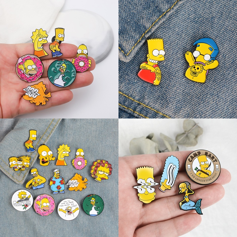 Ghim Cài Áo Hình Hoạt Hình Đáng Yêu 28 Kiểu Dáng