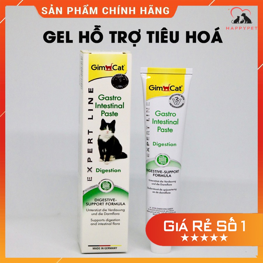 Gel hỗ trợ hệ tiêu hóa Gimcat cho Mèo nuôi dưỡng hệ vi sinh - GimCat Gastro Int gut Paste (50g)