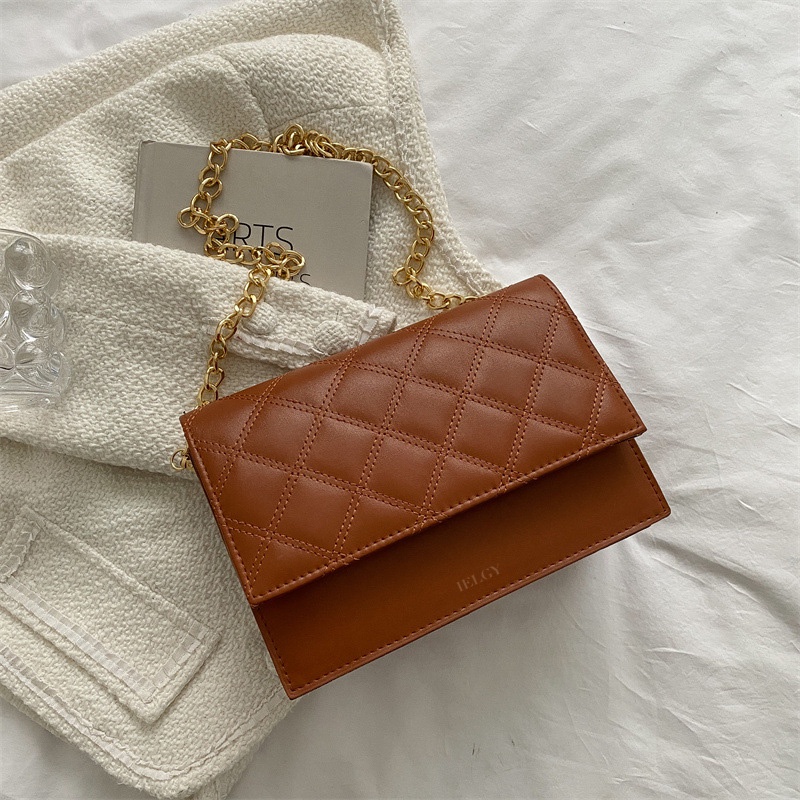 Túi đeo vai IELGY với dây quai xích thời trang phong cách cổ điển dành cho nữ