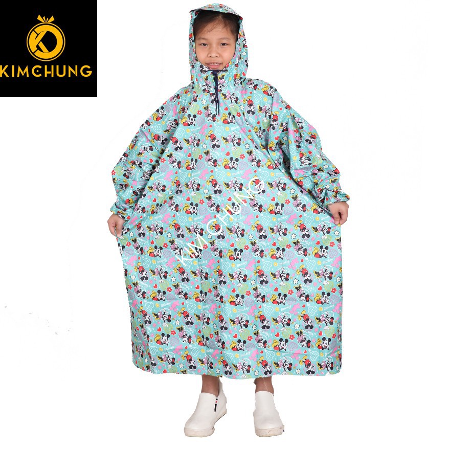 Áo mưa trẻ em không xẻ tà vải dù cao cấp cho bé (Từ 2-12 tuổi) màu ngẫu nhiên, nhắn shop để chọn màu theo giới tính