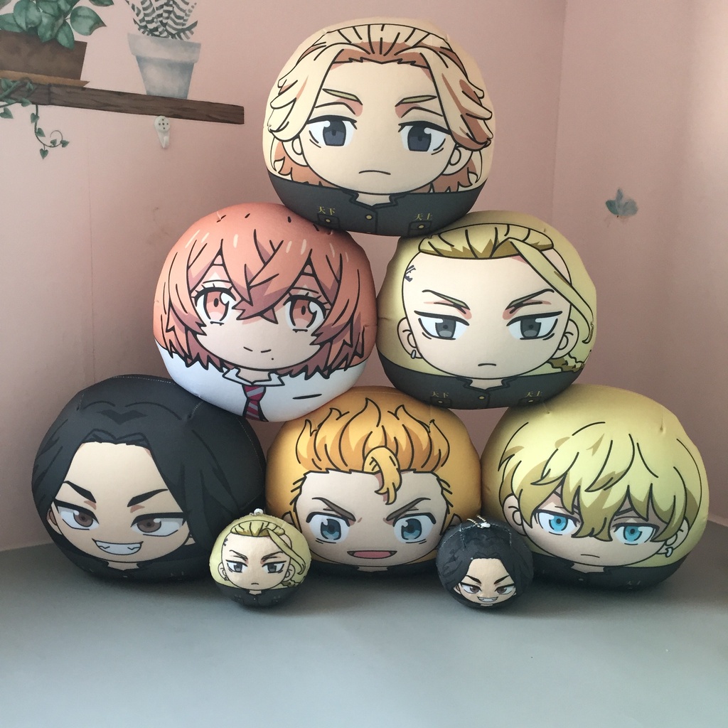Tokyo Revengers Plush Toy Móc Khóa Búp Bê Nhồi Bông Hình Nhân Vật Anime Manjiro Sano /Baji Keisuke/Draken/Bhinata Itachibana/Mikey