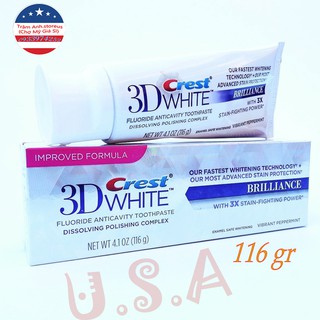 Kem đánh răng làm trắng Crest 3D White Brilliance 110gr