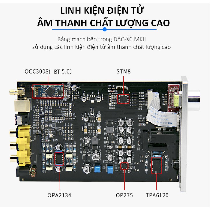 Dac Giải Mã Khuếch Đại Âm Thanh Bluetooth 5.0 Fx-Audio Dac X6 Mkii