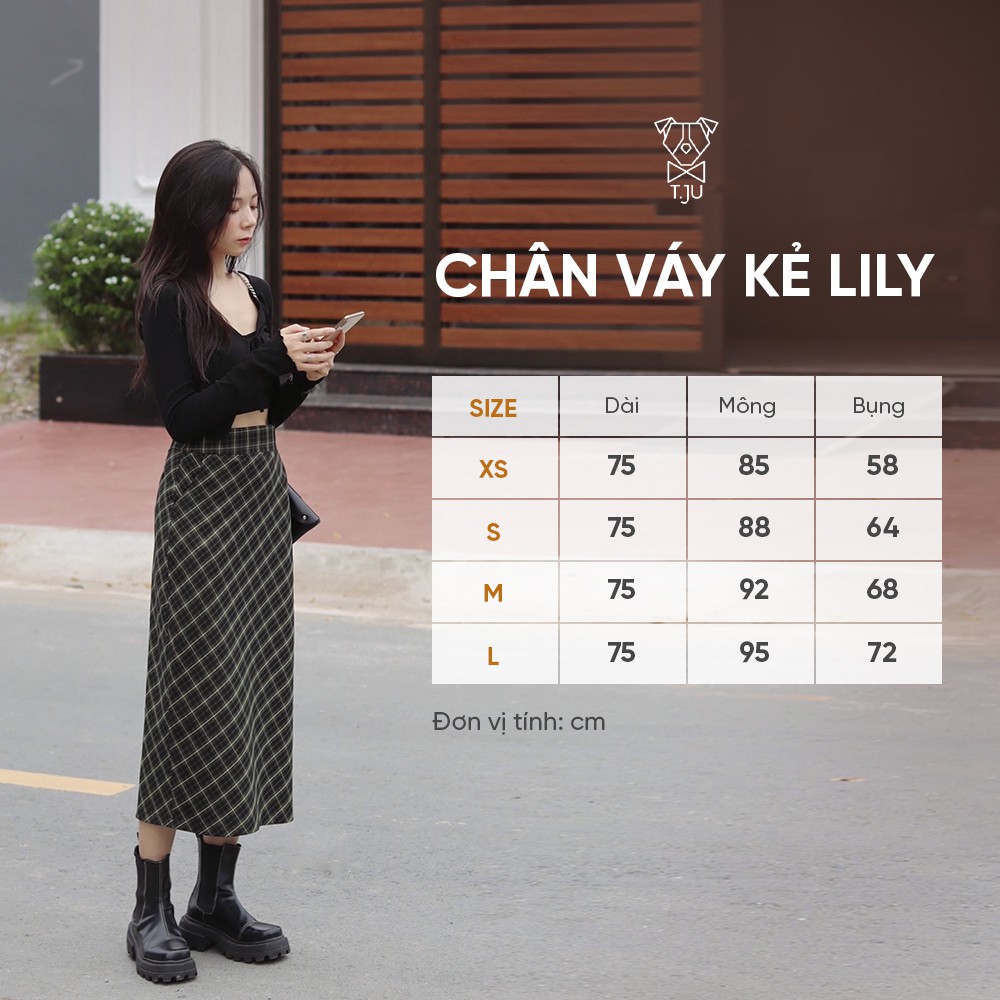 Chân váy suông dài kẻ caro, trơn, Chân váy suông dài sọc caro, trơn xẻ sau, ulzzang, hàn quốc, thiết kế T-Ju (cv lily) | BigBuy360 - bigbuy360.vn
