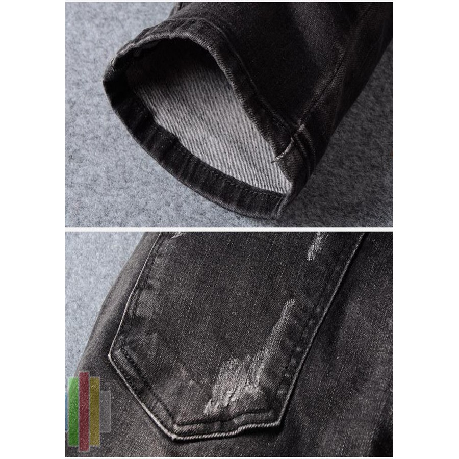 Quần Jeans Nam Đen Xước Phong Cách Hàn Quốc | BigBuy360 - bigbuy360.vn