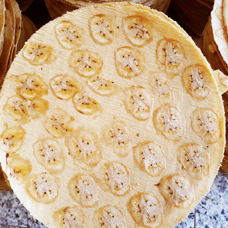 Bánh phồng chuối Sơn Đốc 20 cái bánh chưa nướng