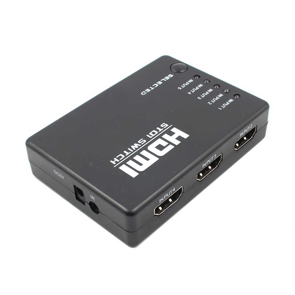 5 Port HDMI 1080P Splitter Switch Selector Switcher Hub with Remote for HDTV