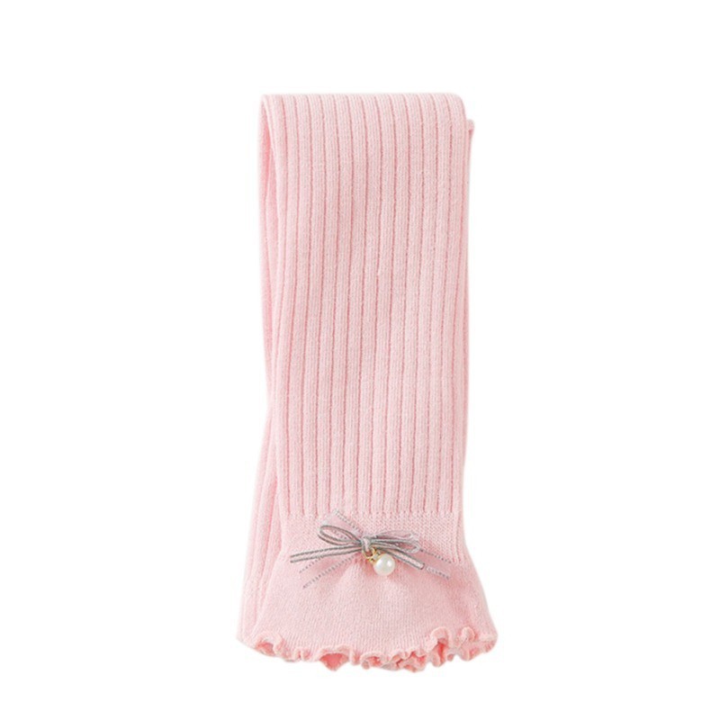 Quần Legging Dệt Kim Phối Nơ Cho Bé Gái