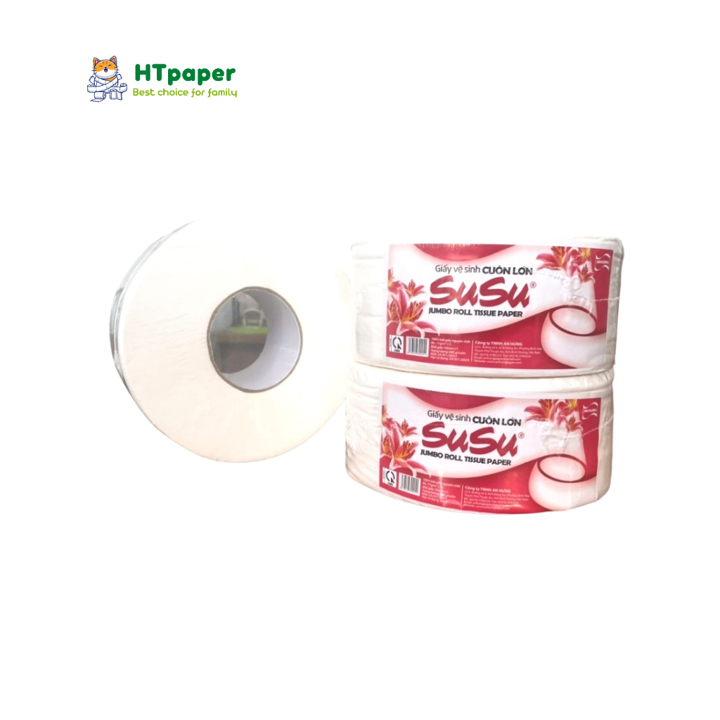 [HOẢ TỐC] Giấy Vệ Sinh Cuộn Lớn, Giấy Vệ Sinh Công Nghiệp Susu 600gr cao cấp siêu mềm mịn