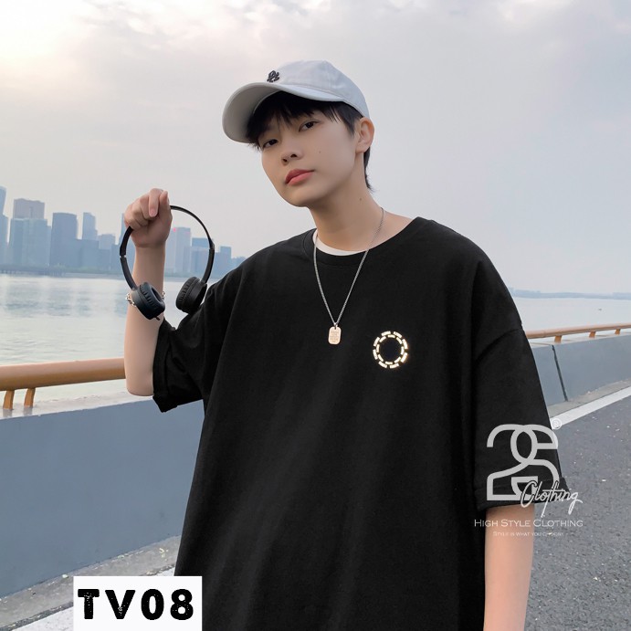 Áo Thun Đen Nữ Nam Form Rộng 2s Clothing Áo Phông Ulzzang Tay Lỡ Cotton Oversize Giá Rẻ In Phản Quang Ngầu TV08 | BigBuy360 - bigbuy360.vn