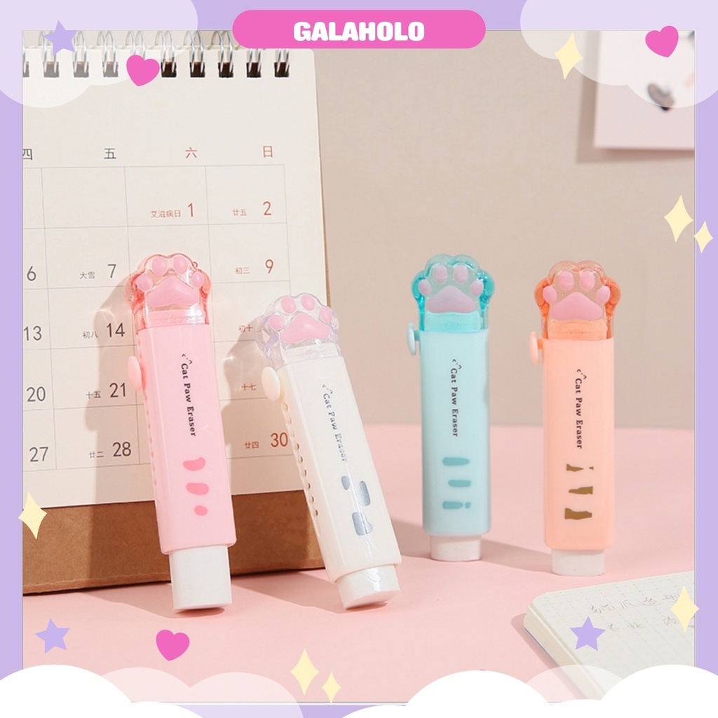 Tẩy Chân Mèo Đáng Yêu Màu Pastel Giúp Cố Định Cục Tẩy MPT1