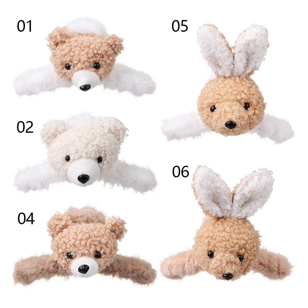 Kẹp tóc hình chú gấu/thỏ dễ thương thời trang mùa đông cho nữ