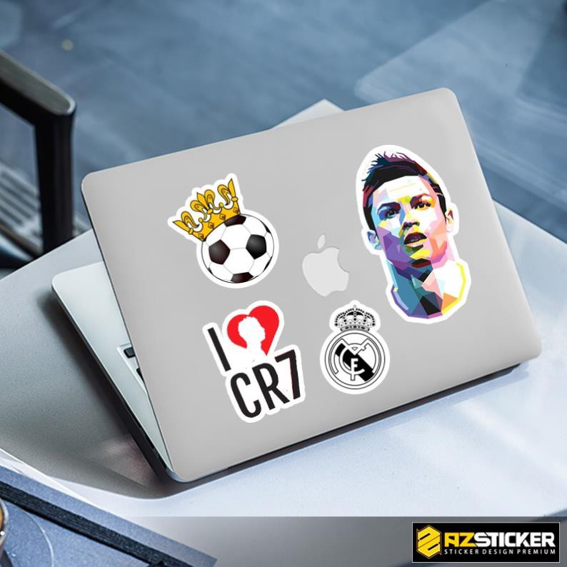 [Siêu Rẻ] [Sticker Single]  Hình Dán Sticker Ronaldo CR7 | Dán Nón Bảo Hiêm, Điện Thoại, Laptop,PVC Chống Nước