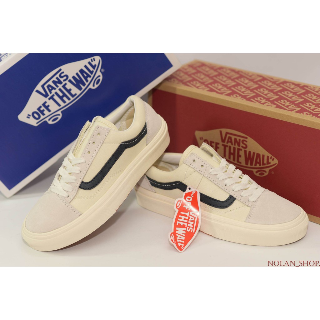 Giày Sneaker Vans Kelly Trắng Kẻ Navy