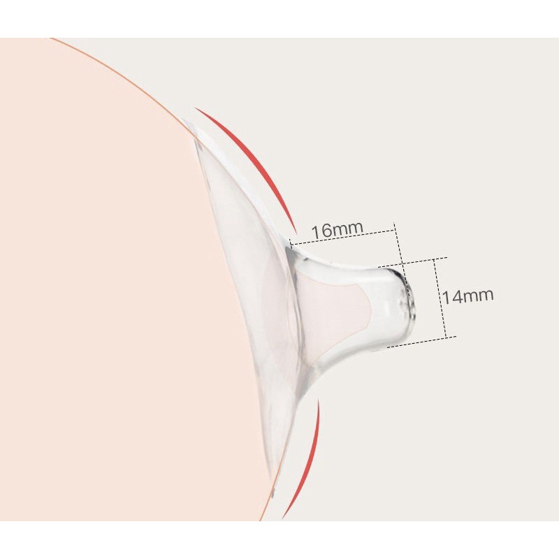 Núm trợ ti cho mẹ, 2 núm trợ ti silicon mỏng và siêu mềm kèm hộp đựng