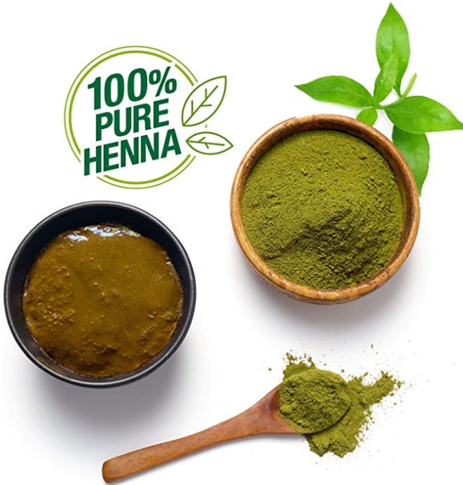 Bột lá nhuộm tóc henna nguyên chất 400g- Chuyên nhuộm phủ bạc - Nupur henna pure 400g