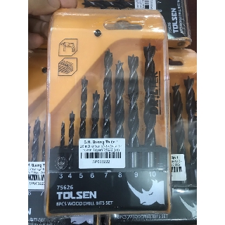 Bộ mũi khoan gỗ 8 cây từ 3 - 10mm Tolsen 75626