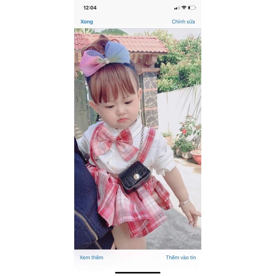 Tuban/ băng đô tóc giả búi xoăn cho bé