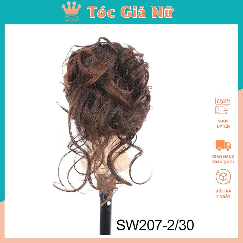 Tóc giả kẹp búi xoăn lơi mã DW207