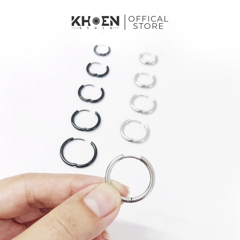 Khuyên tai Tròn trơn cơ bản dày 2.5mm thép không gỉ - Khoen Store