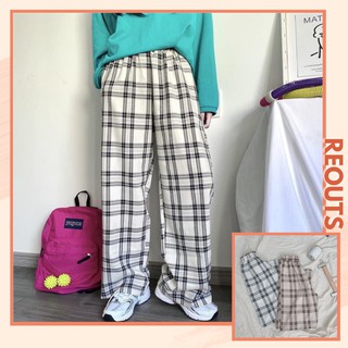 Quần kẻ caro cạp chun Quần kẻ Ulzzang