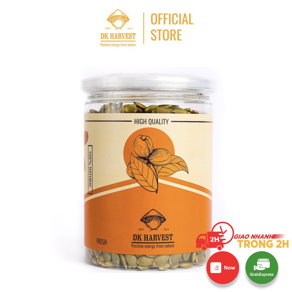 Nhân Hạt Bí Xanh Tách Vỏ DK HARVESET - Rang Mộc - Khối Lượng 250gr/500gr