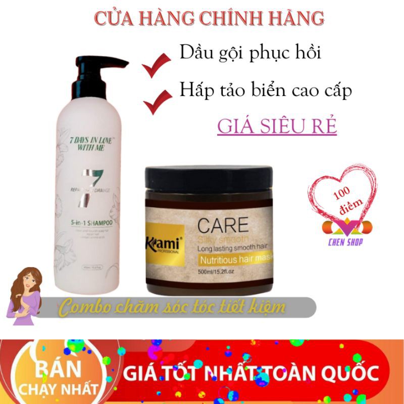 Dầu cặp đa năng 5in1 và hũ hấp phục hồi tảo biển Kami