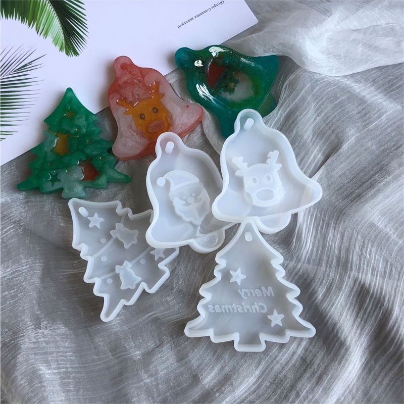 Khuôn silicone Làm Bánh Hình Chuông Giáng Sinh / Socola / Tuần Lộc / Chuông / Cây Thông Noel