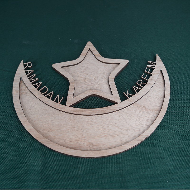 Khay Gỗ Đựng Bánh Trung Thu Nhiều Màu Trang Trí