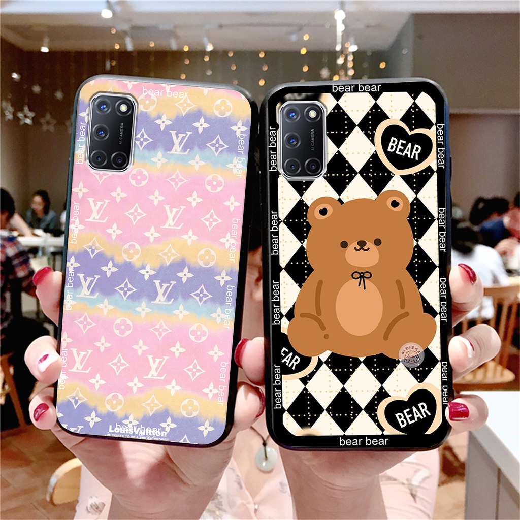 Ốp lưng Oppo A52 / A92 in hình 3D GẤU HỒNG-GẤU BE3R -XINH XẺO CỰC ĐẸP
