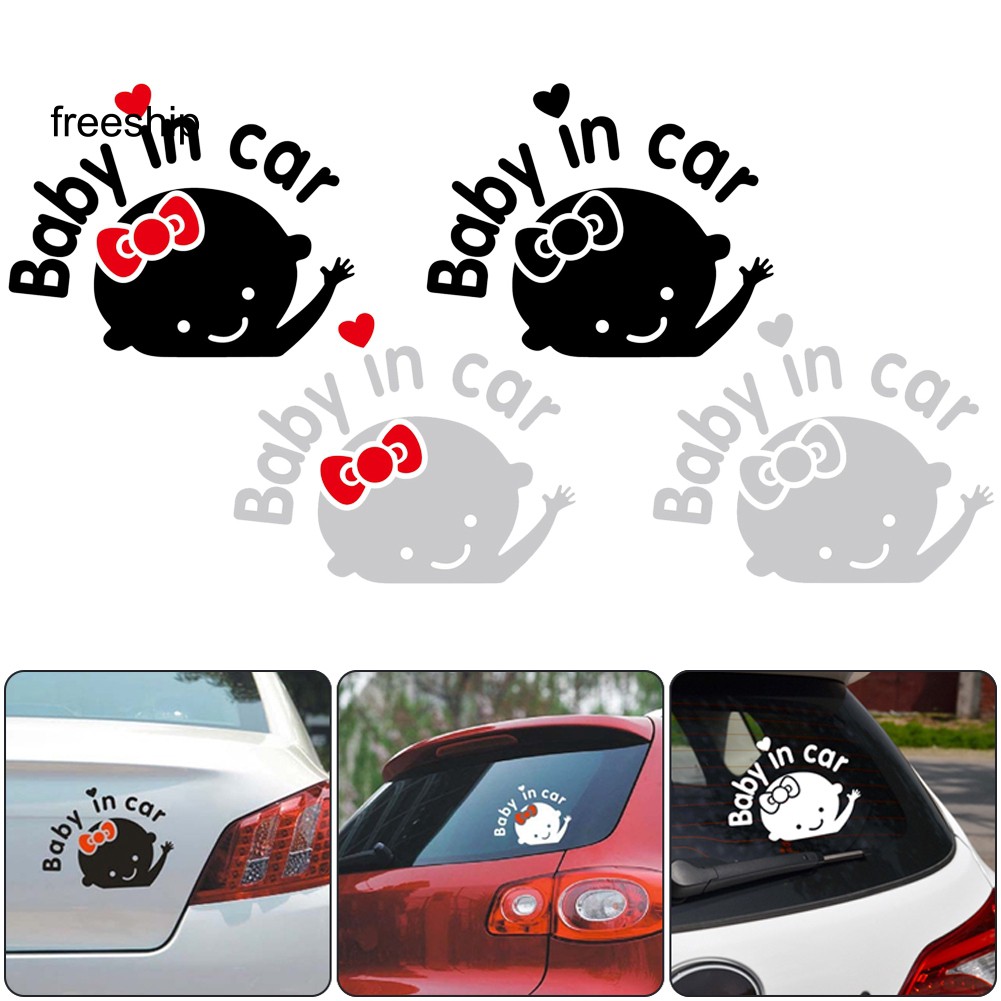 Decal dán trang trí phản quang " Baby in Car " cho xe hơi