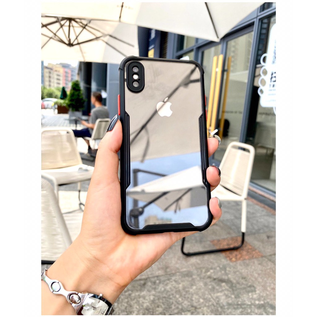 Ốp Lưng Iphone 7 Plus/8plus/xr/xs max/11 pro/11pro max/12 mini/12 pro/12Promax Chống Sốc Lưng Trong suốt GCIP03 | GuCase