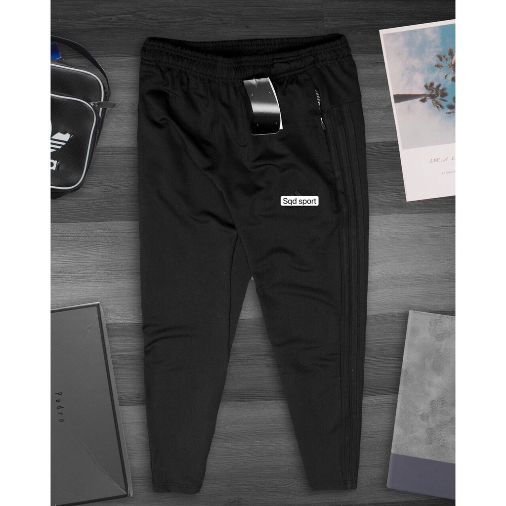 Quần dài Jogger nam ba sọc, form đứng ống suông thể thao, chất thun lạnh co giãn 4 chiều - Q165