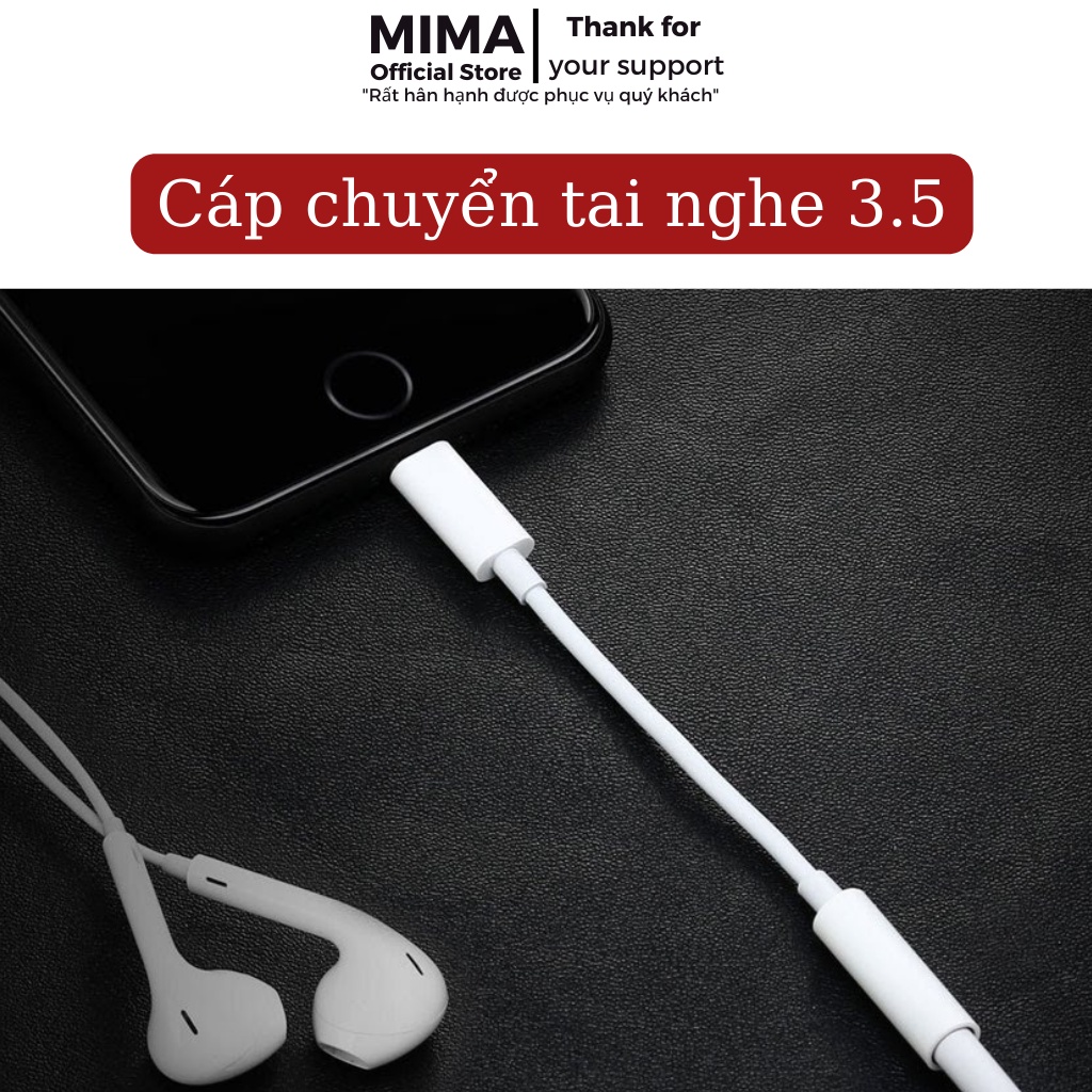Cáp chuyển đổi tai nghe sang chân tròn 3.5 mm-Dây Zắc,giắc,Jack