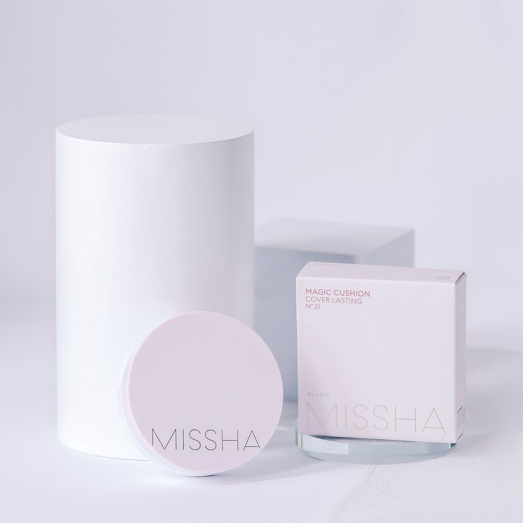 Phấn nước kiềm dầu Missha Magic Cushion Cover Lasting Hàn Quốc SPF50+/PA+++ 17G (Hồng) | BigBuy360 - bigbuy360.vn