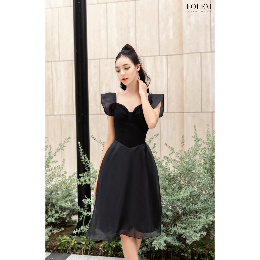 Đầm xòe dự tiệc LOLEM DX352 cánh tiên vải organza không nhăn