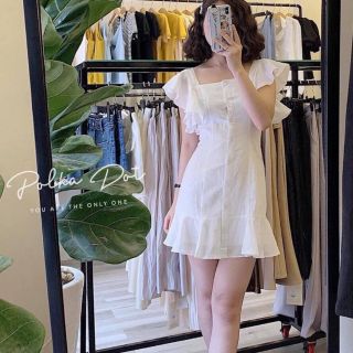 Đầm, váy trắng đuôi cá Rose