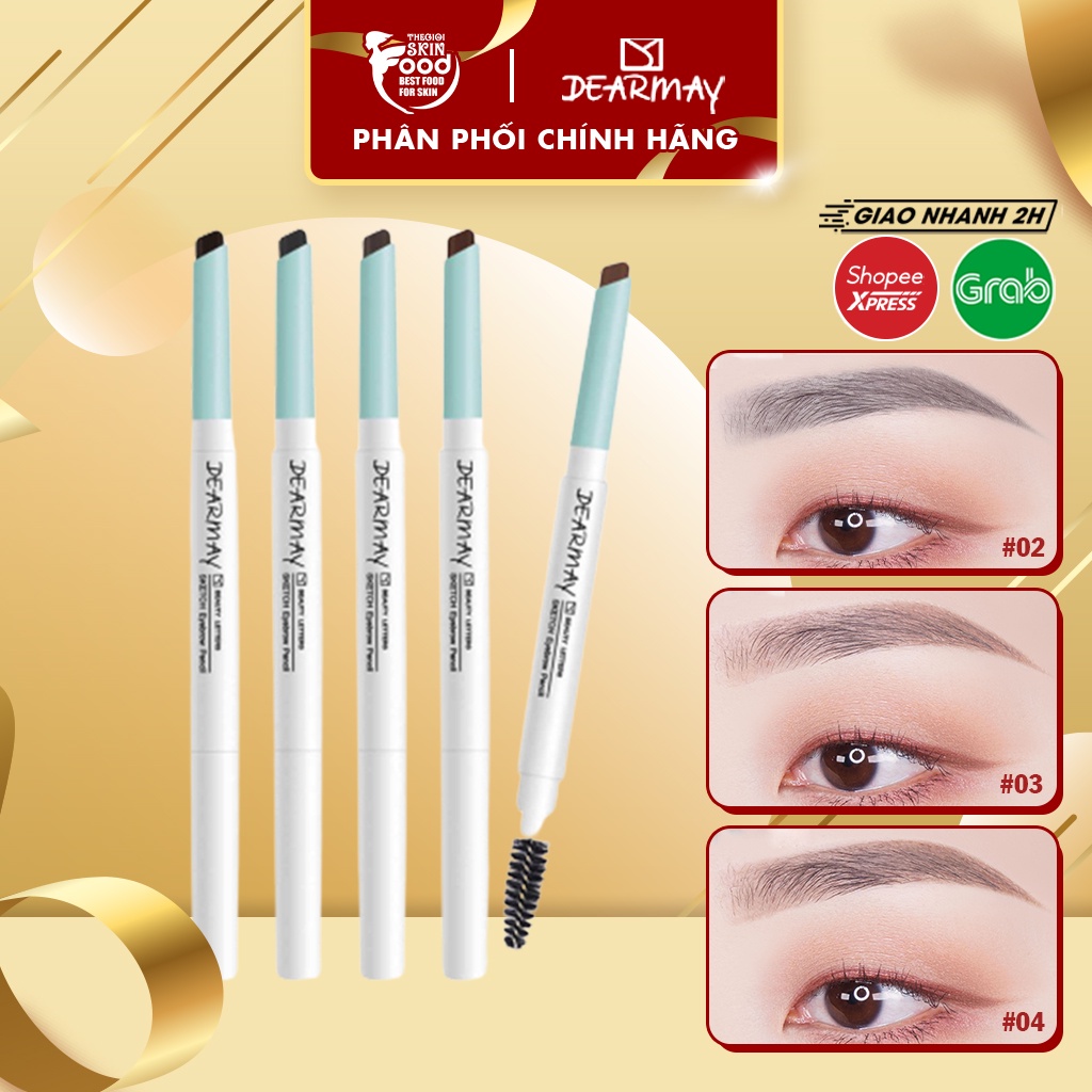 Chì kẻ mày lâu trôi, dễ kẻ Hàn Quốc Dearmay Sketch Eyebrow Pencil