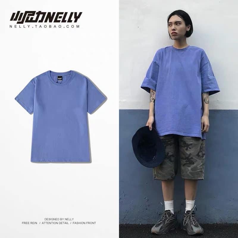 Áo thun trơn ngắn tay cotton Nelly Heybig