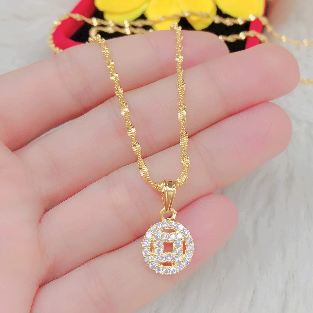 [GIẢM GIÁ SỐC] Dây chuyền mạ vàng nữ 18k Gadoshop VD17111908 - đeo làm công sở cực sang chảnh và quý phái