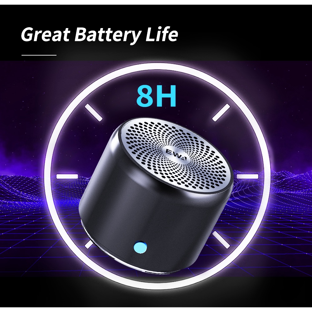 Loa Bluetooth EWA A106 Pro Mini Chống Thấm Nước IPX7 Tiện Dụng Mang Theo Du Lịch