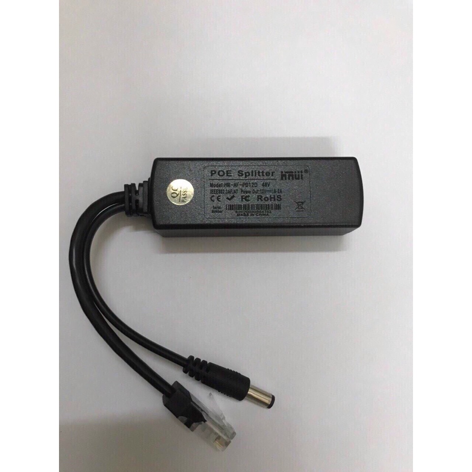 Balun chuyển đổi POE cho Camera IP Khoảng cách truyền 80M - Nguồn POE 15V 0.8A kèm dây nguồn laptop cho Camera ARIGATO