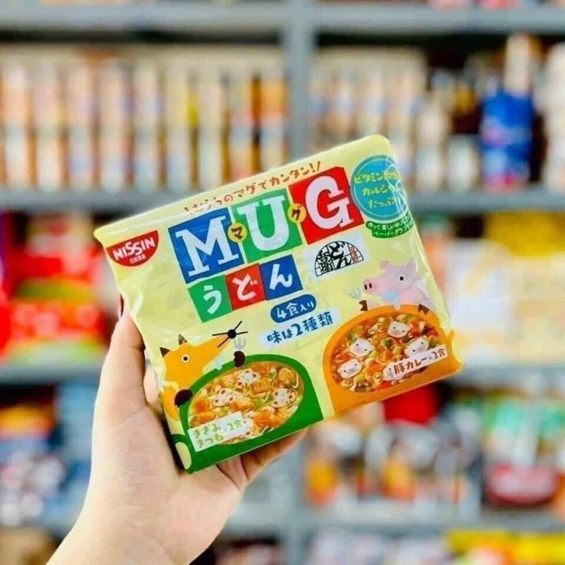 Mỳ Mug Nissin xanh ăn liền cho bé Nhật Bản XẢ DATE 1/7/2023