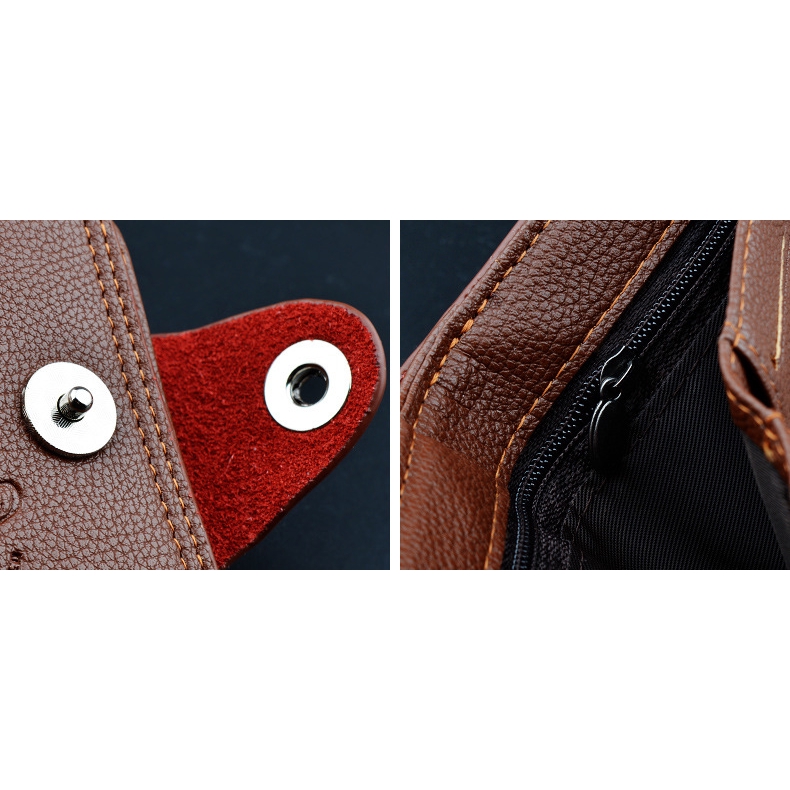 Ví Da Cầm Tay Khóa Kéo Thời Trang Cho Nam